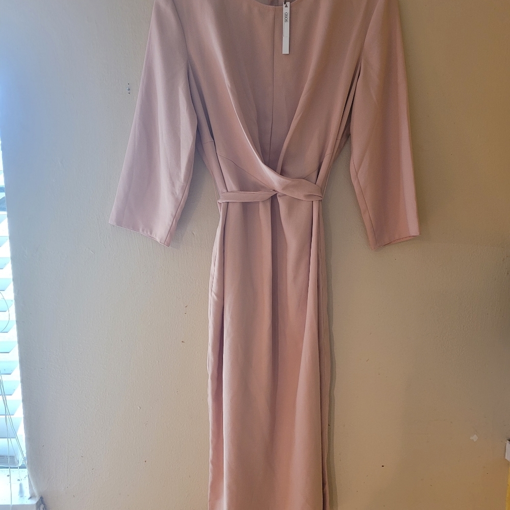 ASOS stunning dusty pink wiggle style sheath dress size 10 - Picture 2 of 8